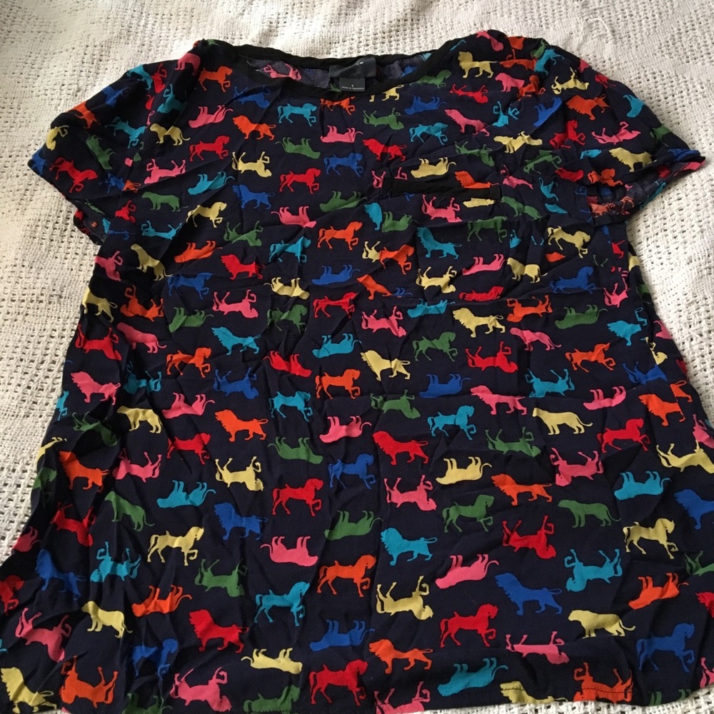 Great horse pattern shirt.
